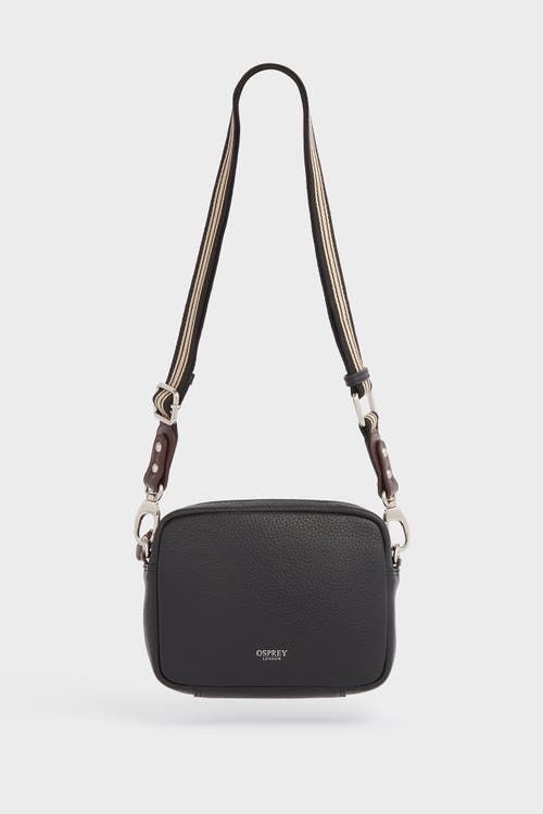 Osprey London The Chiswick Leather Crossbody Bag In Black
