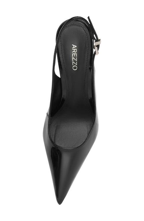 Arezzo Rowen Slingback Pointed Toe Wedge Pump In Black