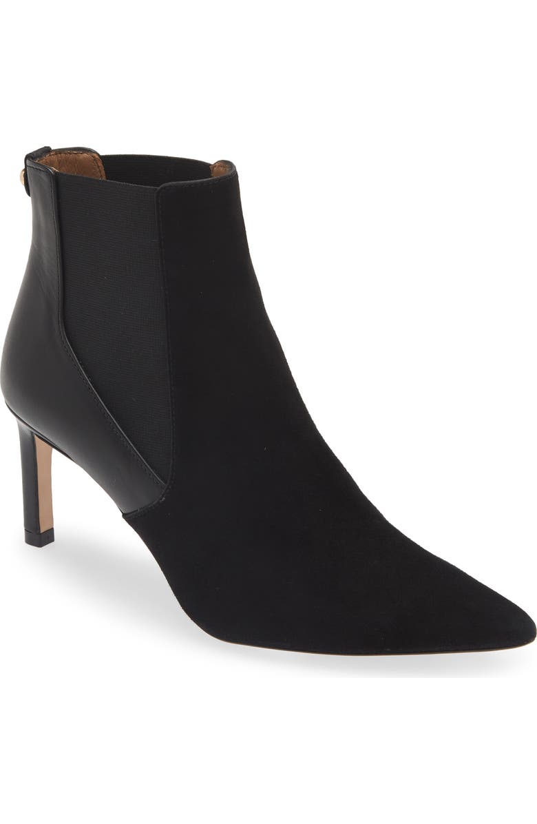 BOSS Janet Pointed Toe Chelsea Boot, Main, color, Black