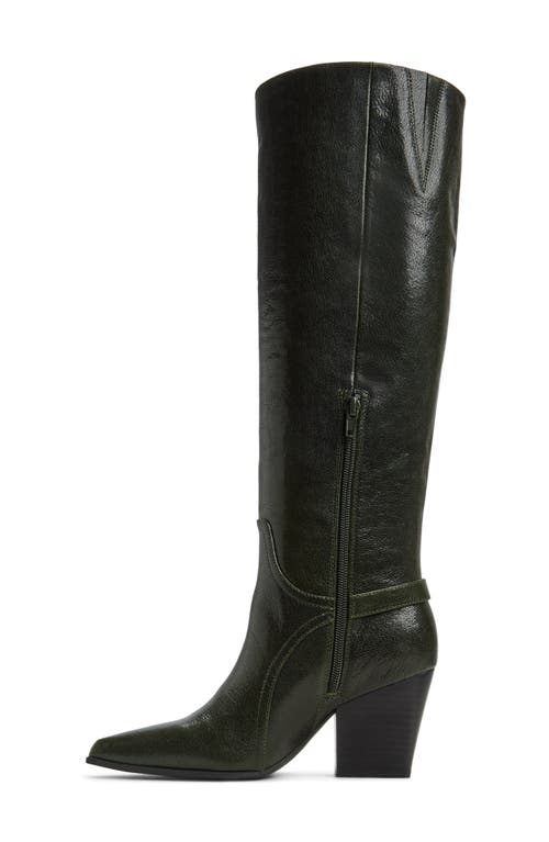 Aldo Saddle Knee High Boot In Green