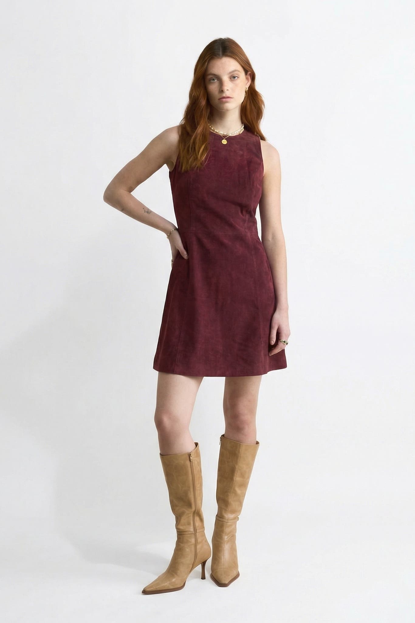 Helene Suede Dress - image 3