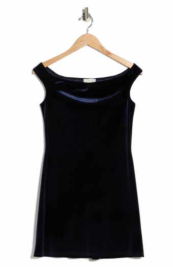 Reformation Lia Off the Shoulder Velour Minidress