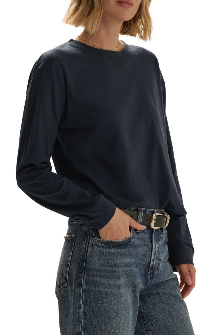 The Everyday Long Sleeve Top, Alternate, color, NAVY