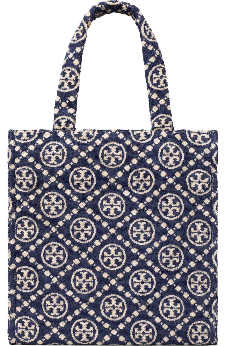 Tory Burch T Monogram Terry Cloth Tote, Main, color,