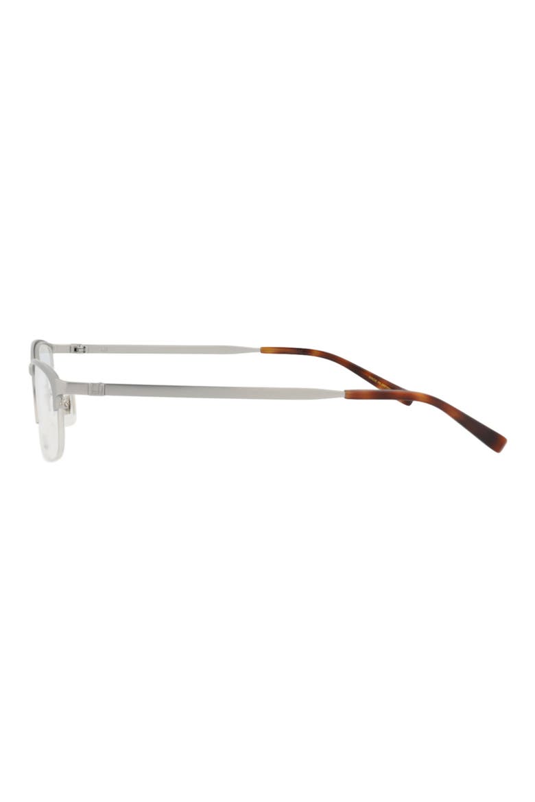 52mm Half Rim Rectangular Optical Glasses, Alternate, color, SILVER TRANSPARENT
