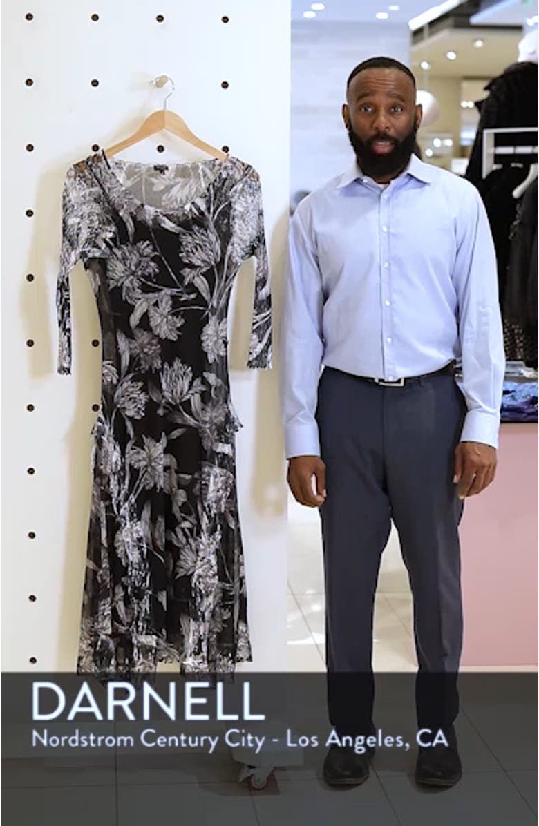 Floral Chiffon A-Line Dress, sales video thumbnail