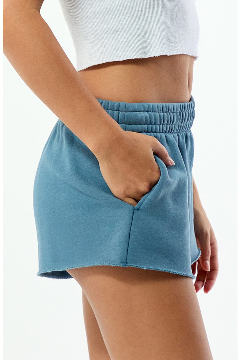 Core Washed Mini Sweat Shorts, Alternate, color, BLUE