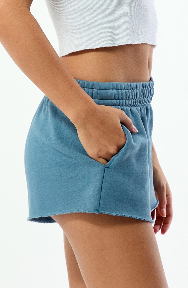 PacSun Core Washed Mini Sweat Shorts, Alternate, color, Blue