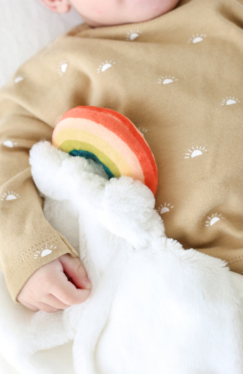 Lucy Darling Little Rainbow Lovey & Soother Blanket, Alternate, color, White