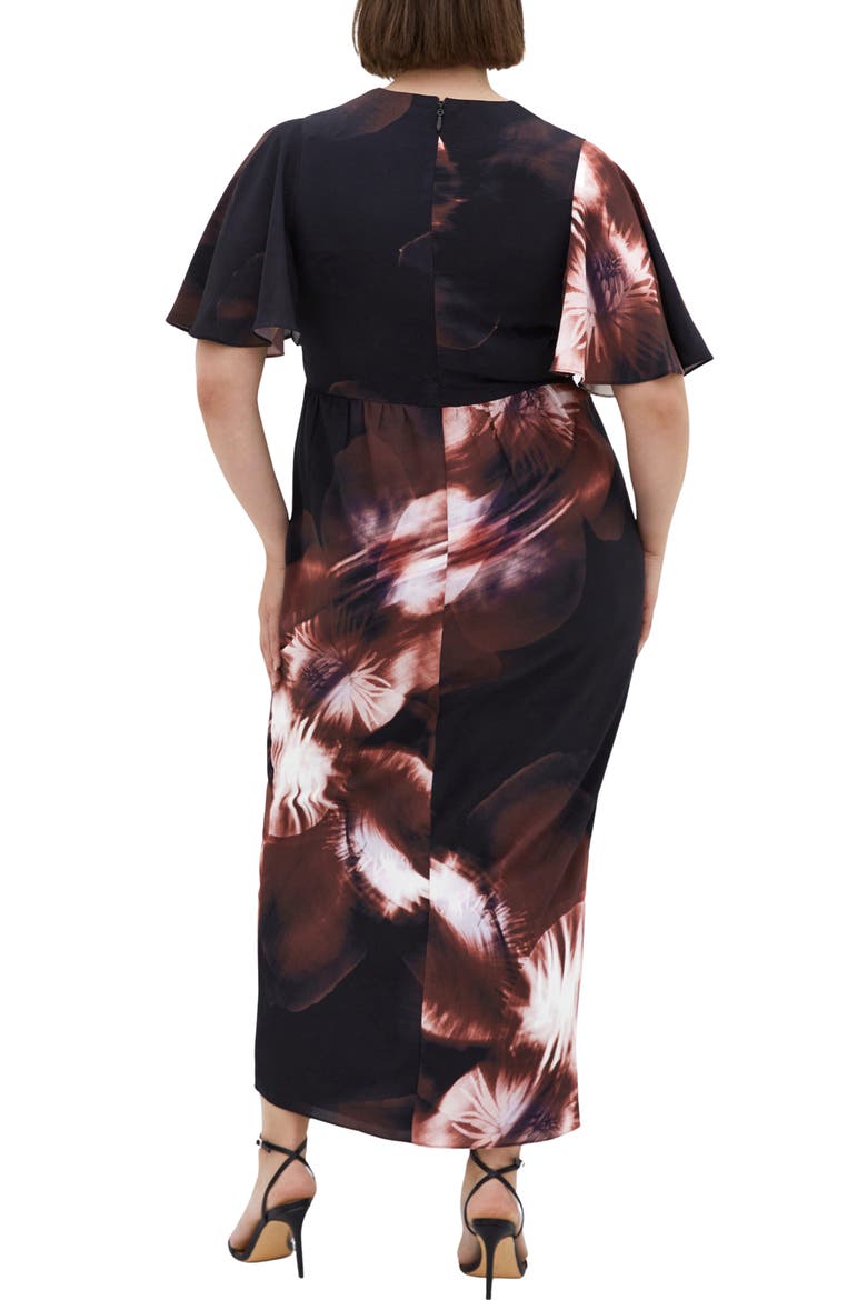 Braelynn Floral Print Maxi Dress, Alternate, color, SUEDED ROSE