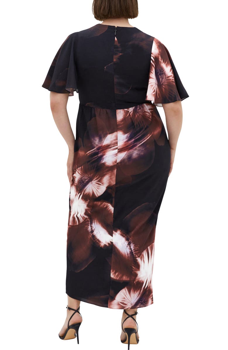 City Chic Braelynn Floral Print Maxi Dress, Alternate, color, Sueded Rose