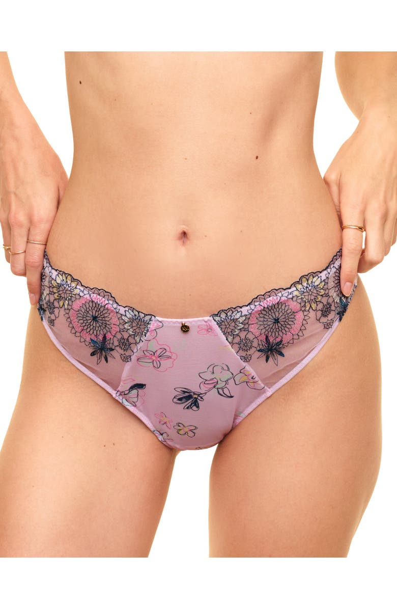 Adore Me Prisma Brazilian Panties, Main, color, Floral Pink