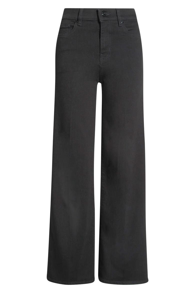 Le Pixie Slim Palazzo Wide Leg Jeans, Main, color, BLACK