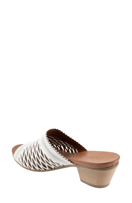 Bueno Lillian Block Heel Sandal In White