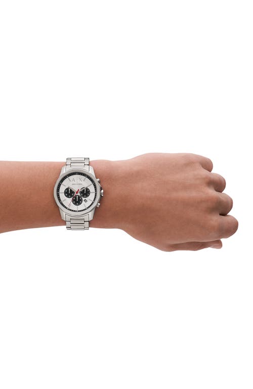 Armani Exchange Ax Bracelet Strap Chronograph Watch, 44mm In Silver