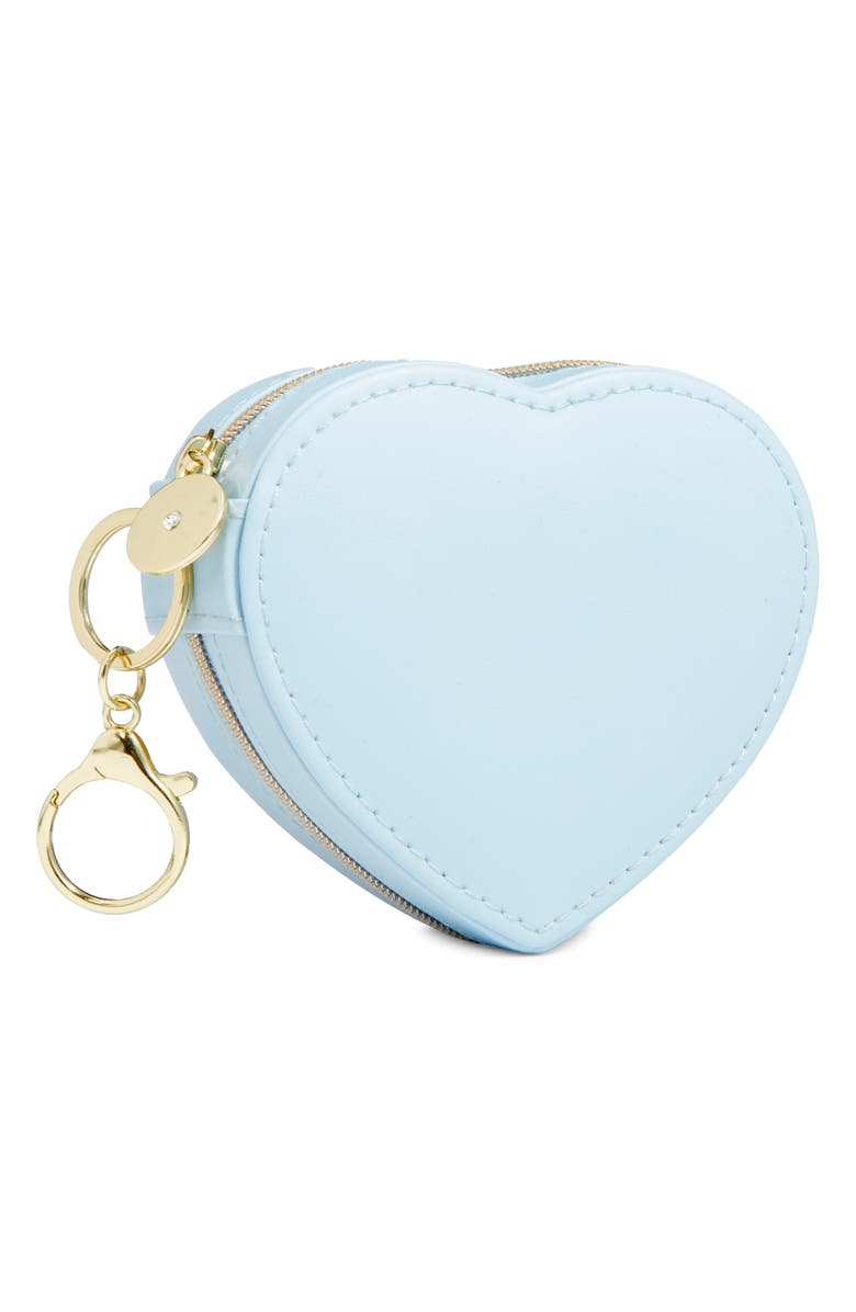 Nordstrom Heart Jewelry Box Key Chain, Main, color, Powder Blue- Oxblood