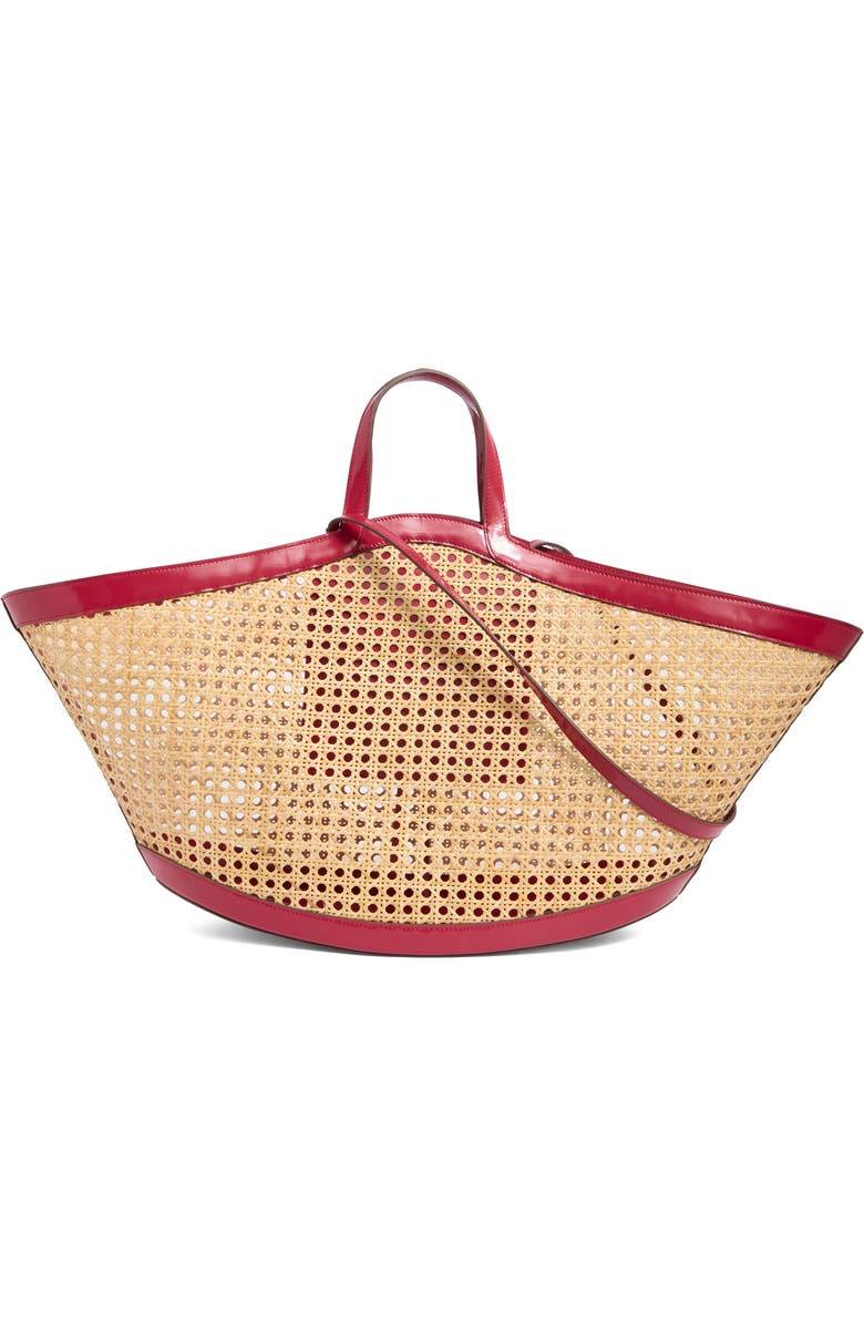 Cult Gaia Yara Rattan Cane Tote Bag, Alternate, color,