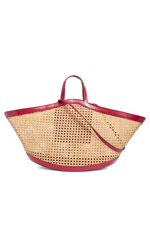 Shop Cult Gaia Yara Rattan Cane Tote Bag In Natural