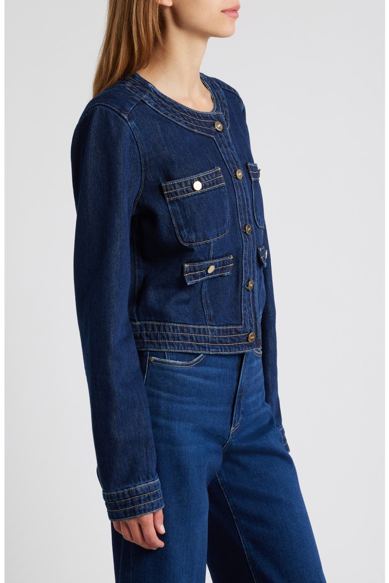 Kiya Denim Jacket, Alternate, color, MICHIRU