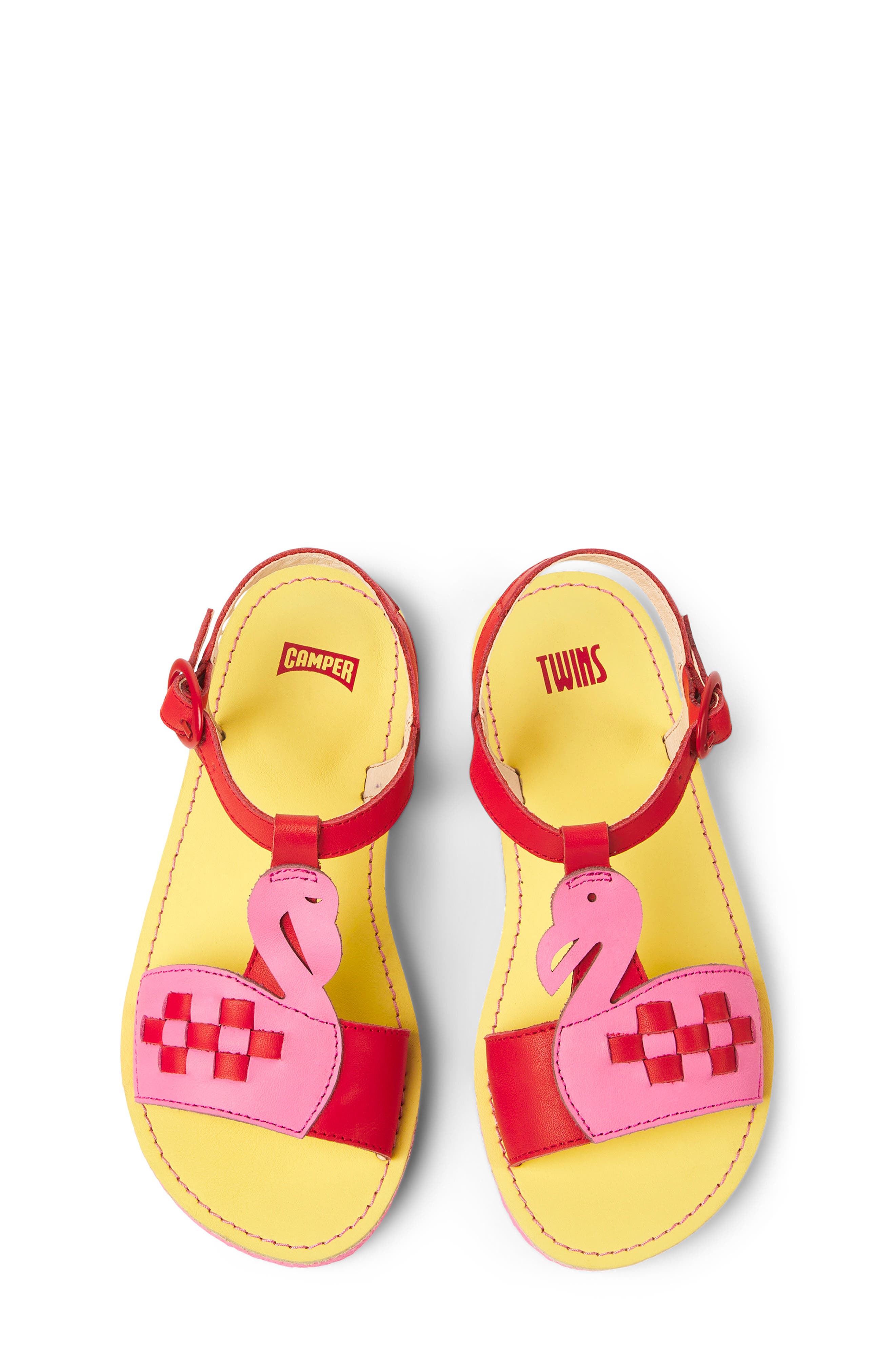 Camper Kids' Twins Mismatched Sandals, Alternate, color, Yellow
