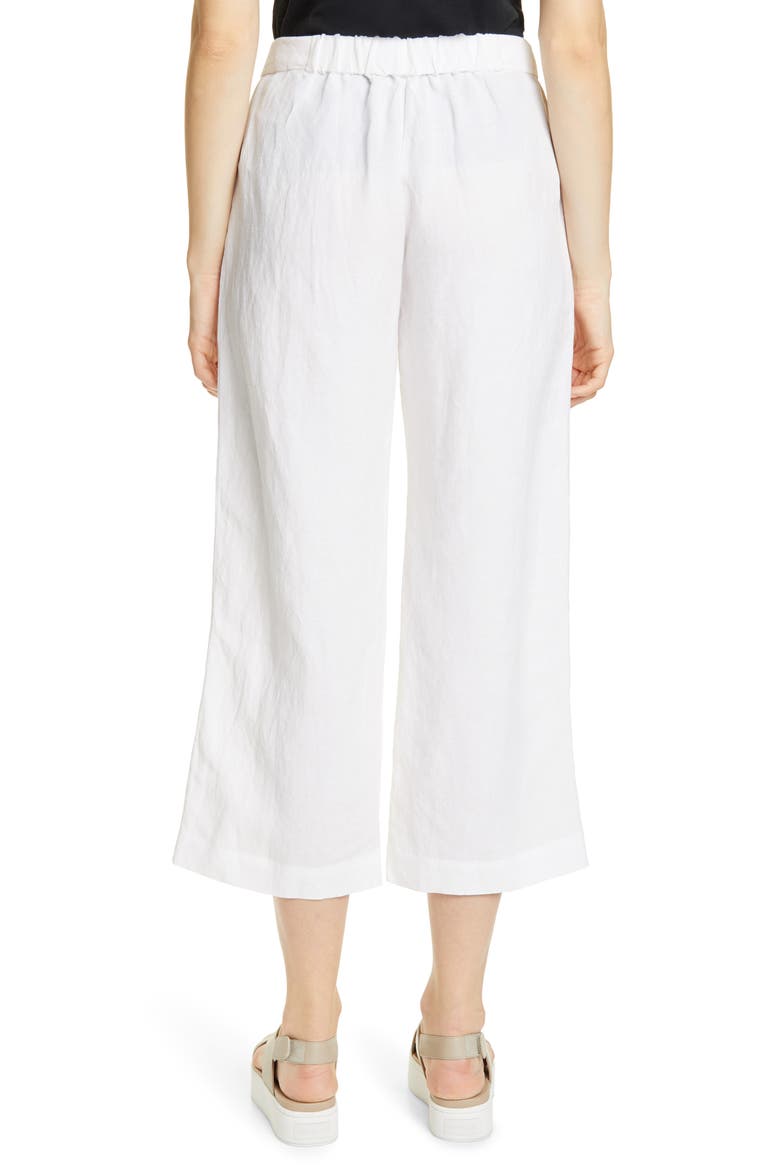 Drawstring Waist Crop Pants, Alternate, color, IVORY