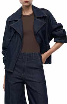 MANGO Denim Trench Jacket