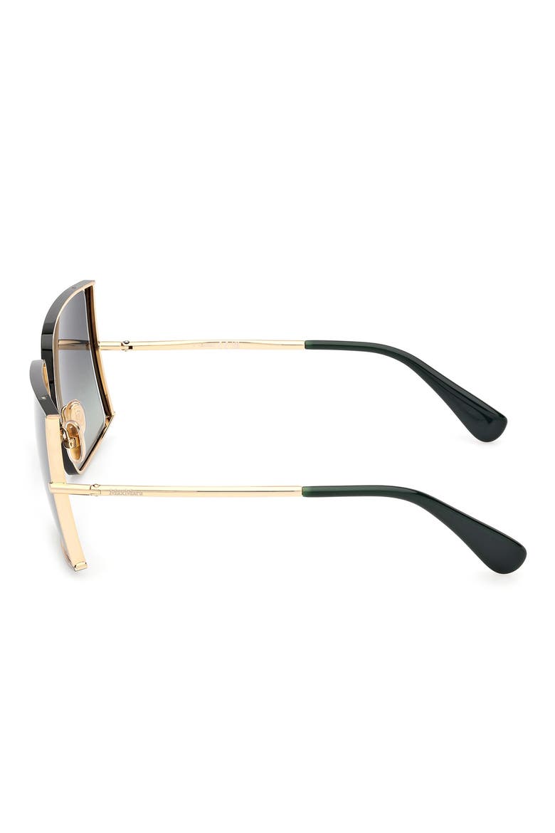 68mm Gradient Oversize Rectangular Sunglasses, Alternate, color, DEEP GOLD/ DEEP GREEN / GREEN