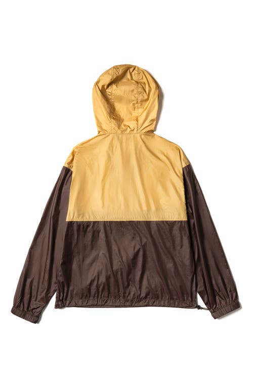Alphastyle Lodi Water Repellent Lightweight Anorak Jacket In Brown