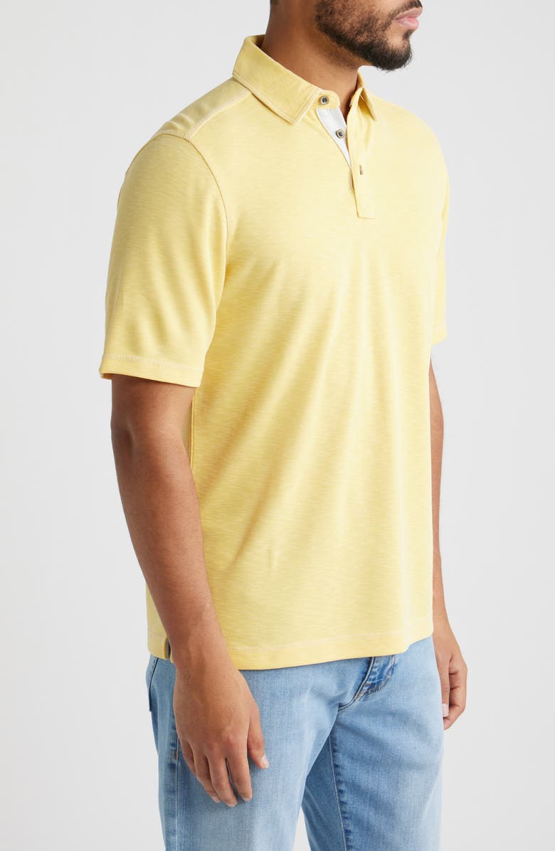 Johnston & Murphy Vintage Slub Polo, Alternate, color, Yellow