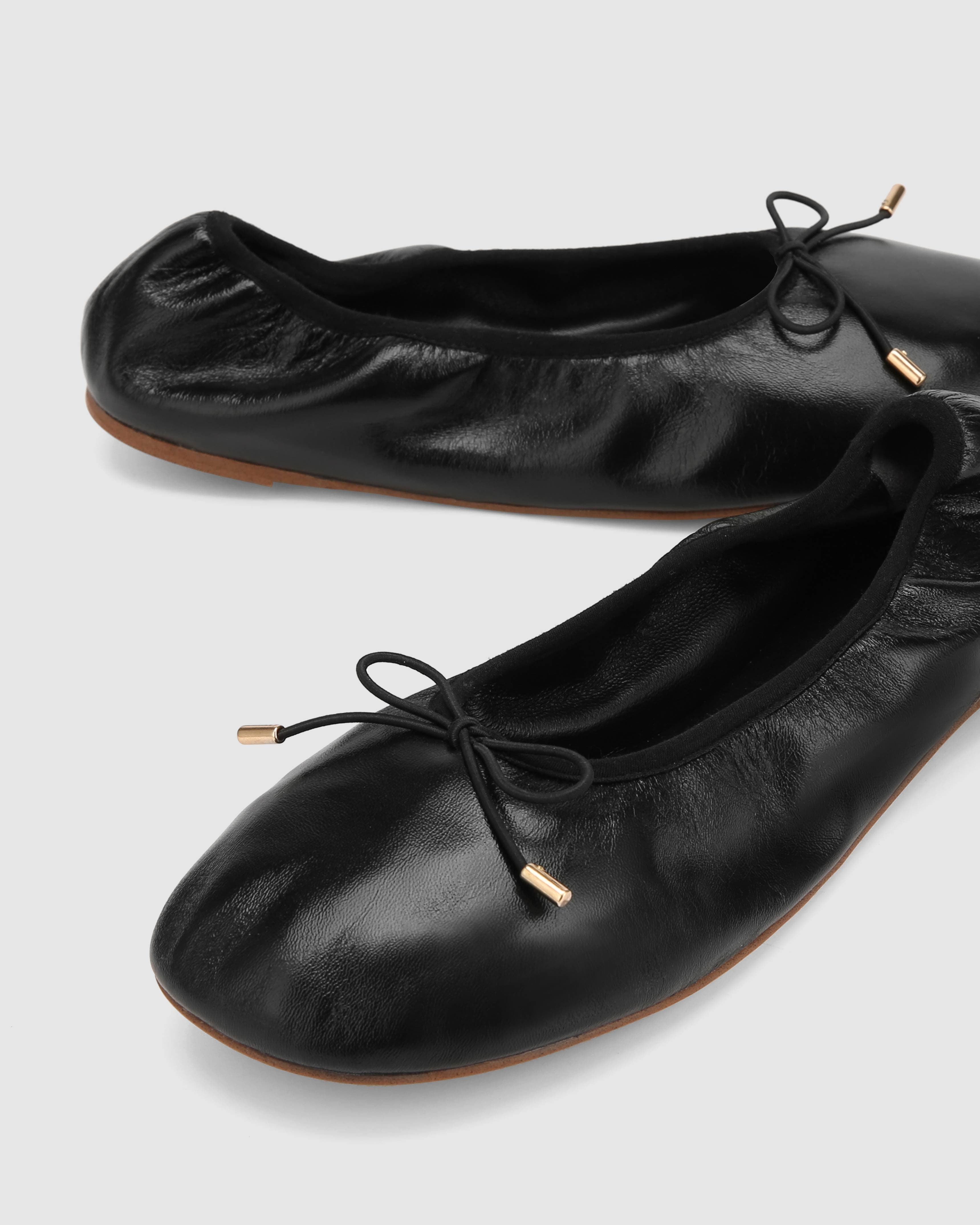 Naked Wolfe Scrunch Flats, Alternate, color, Black