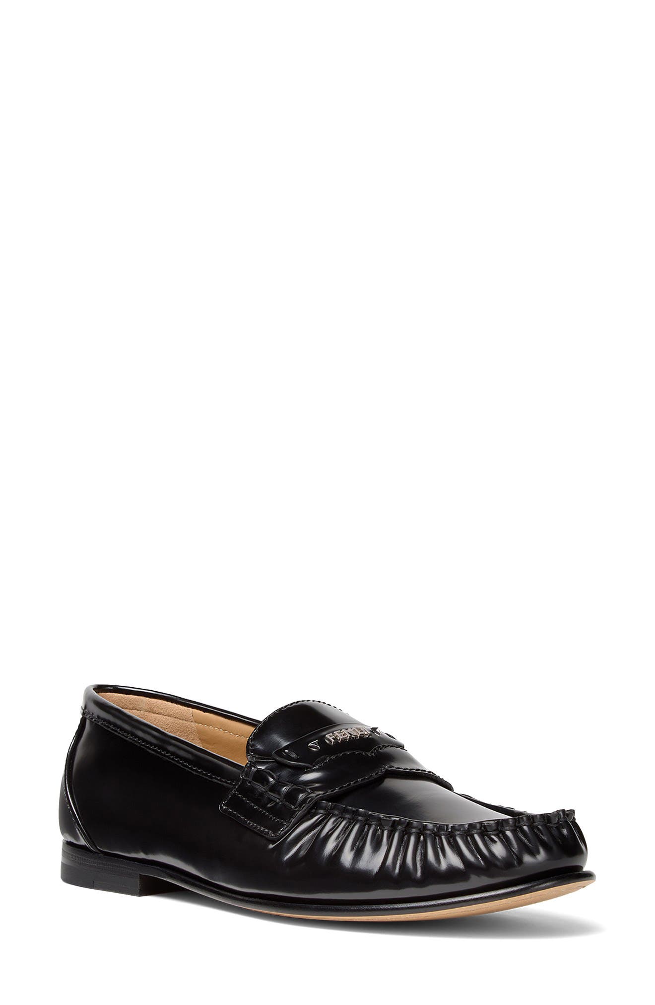 Scrunch Penny Loafer, Main, color, F0QA1 NERO