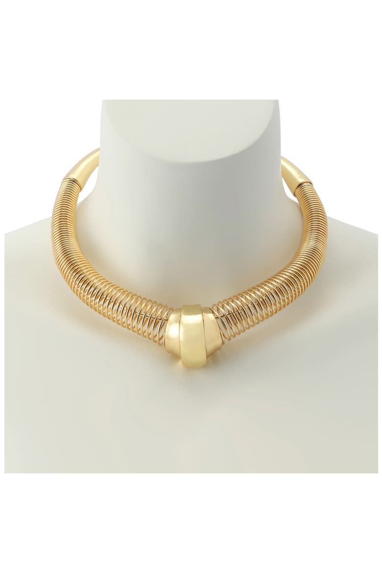 Coiled Collar Necklace, Alternate, color, GOLD