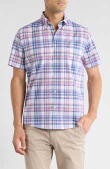 Brooks Brothers Sport Fit Plaid Short Sleeve Button-Down Shirt