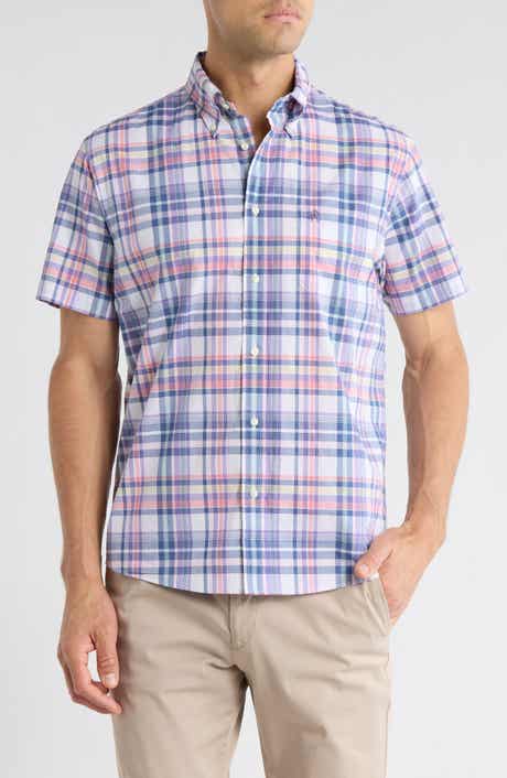 Brooks Brothers Sport Fit Plaid Short Sleeve Button-Down Shirt