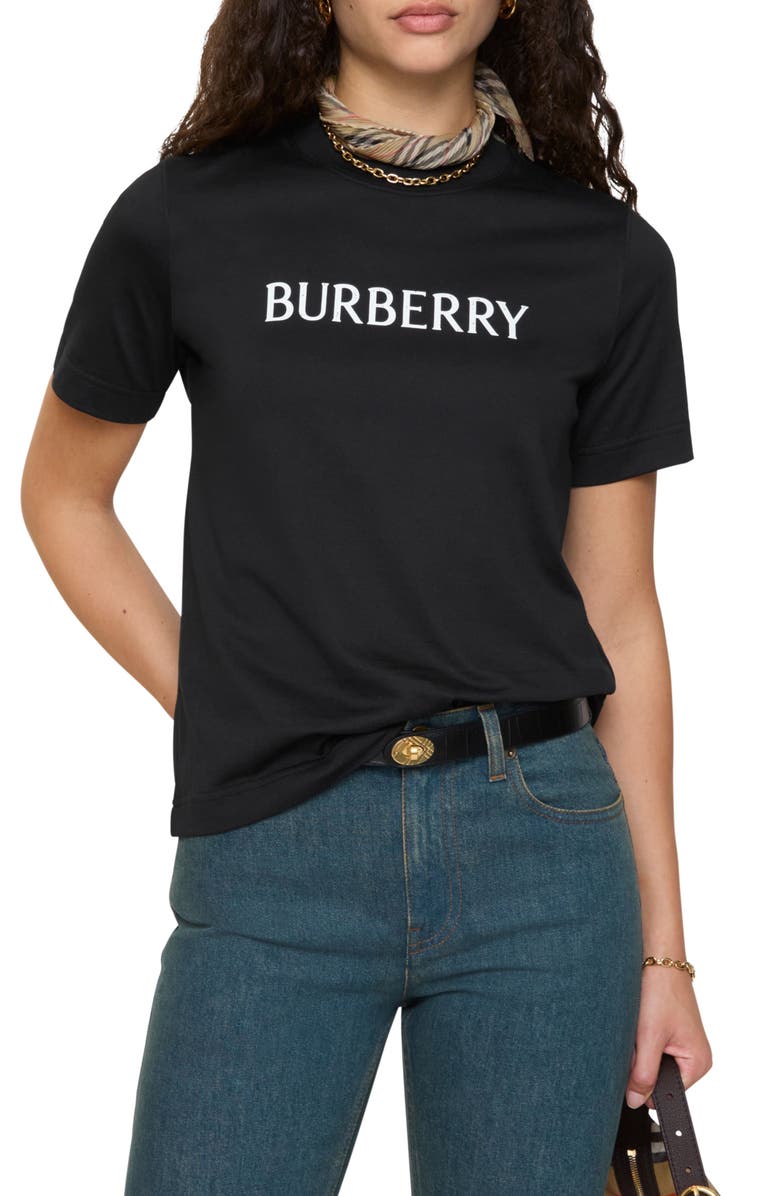 Burberry Frankie Logo Graphic T-Shirt, Main, color, Black