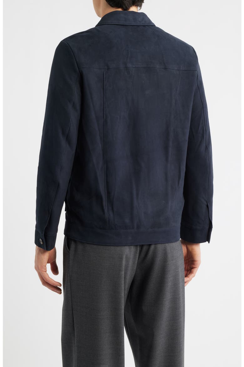 Suede Zip Jacket, Alternate, color, NAVY