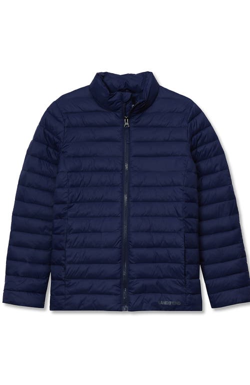 Lands' End Kids Insulated Down Alternative Thermoplume Jacket In Blue