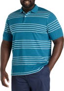 Harbor Bay by DXL Big & Tall Striped Polo Shirt