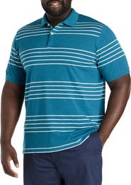 Harbor Bay by DXL Big & Tall Striped Polo Shirt