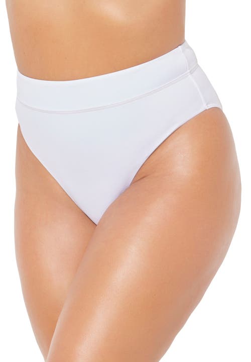 Swimsuits For All High Waist Cheeky Bikini Brief In White