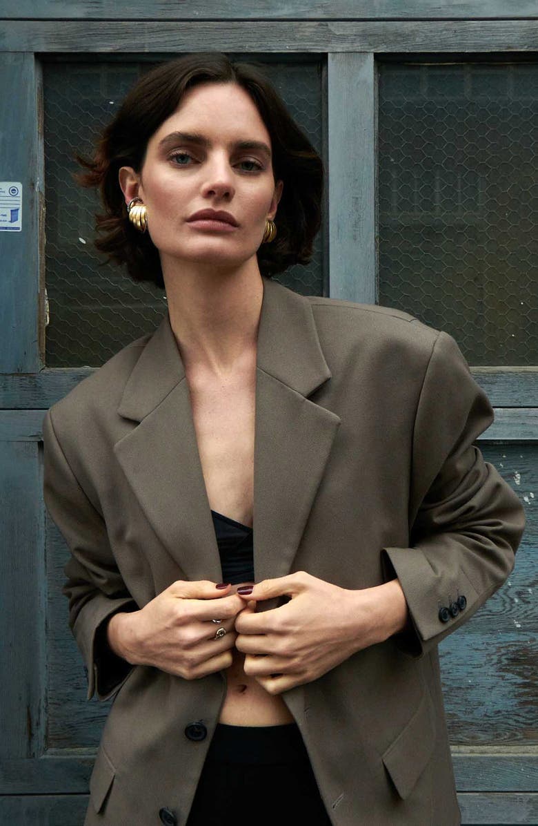 DEMARSON Allegra Hoop Earrings, Alternate, color, Yellow