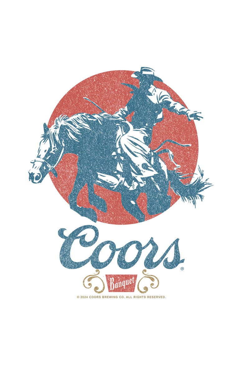 Men's Coors Brewing Company Rodeo Classic Logo  Graphic T-Shirt, Alternate, color, White