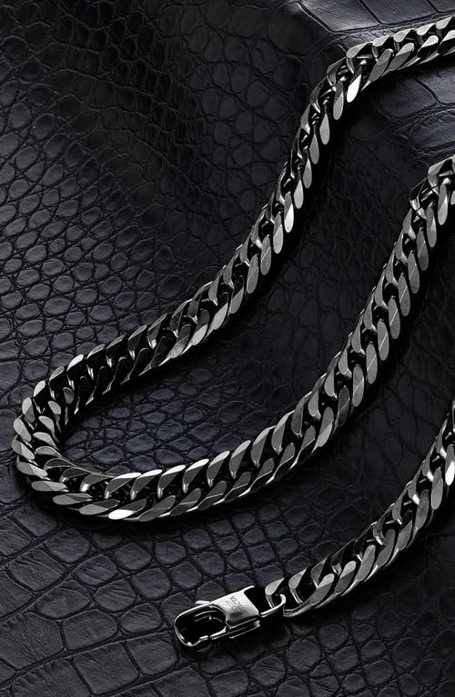 West Coast Jewelry Mens' 11.5mm Curb Chain Necklace In Black
