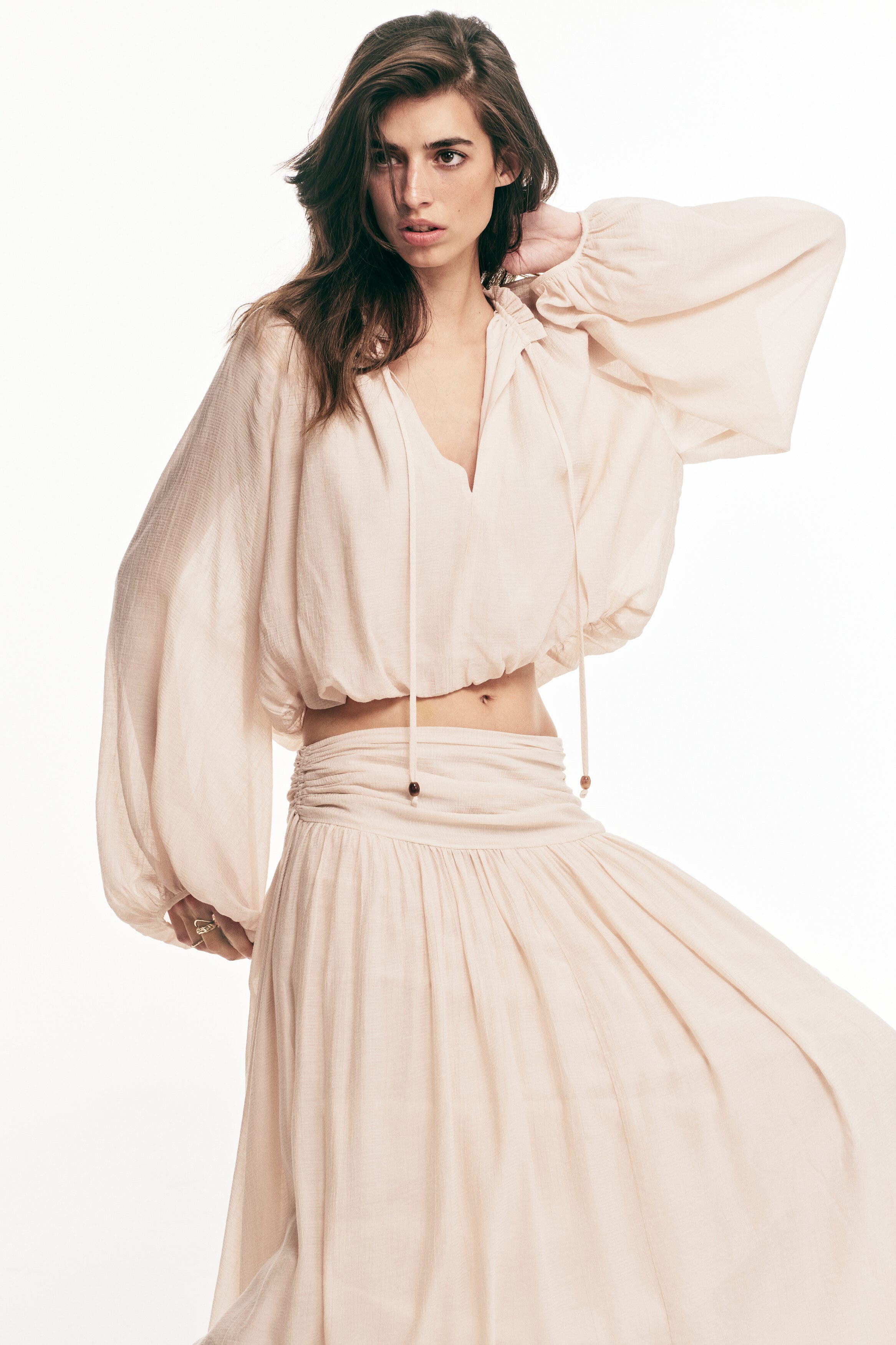 Oversized Crepe Blouse - image 2