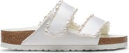 Birkenstock x Danielle Frankel x Danielle Frankel Arizona Satin & Faux Pearl Slide Sandal
