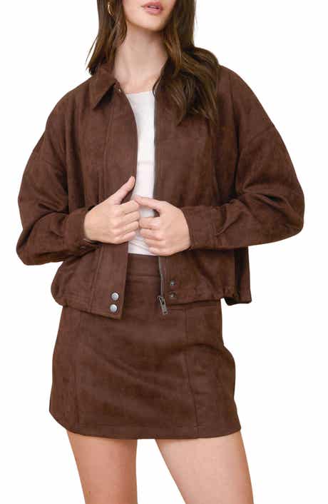 Blu Pepper Faux Suede Jacket