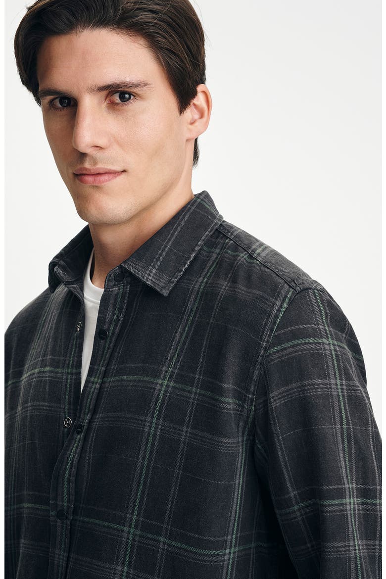 Plaid Long Sleeve Cotton Shirt, Alternate, color, BISTRO GREEN CHECK