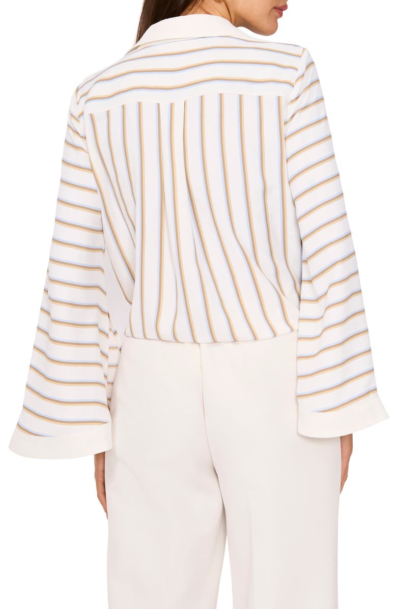 Vince Camuto Stripe Tie Front Button-Up Shirt, Alternate, color,