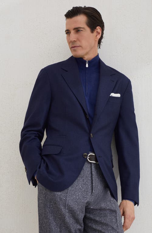Brunello Cucinelli Single-breasted Blazer In Blue