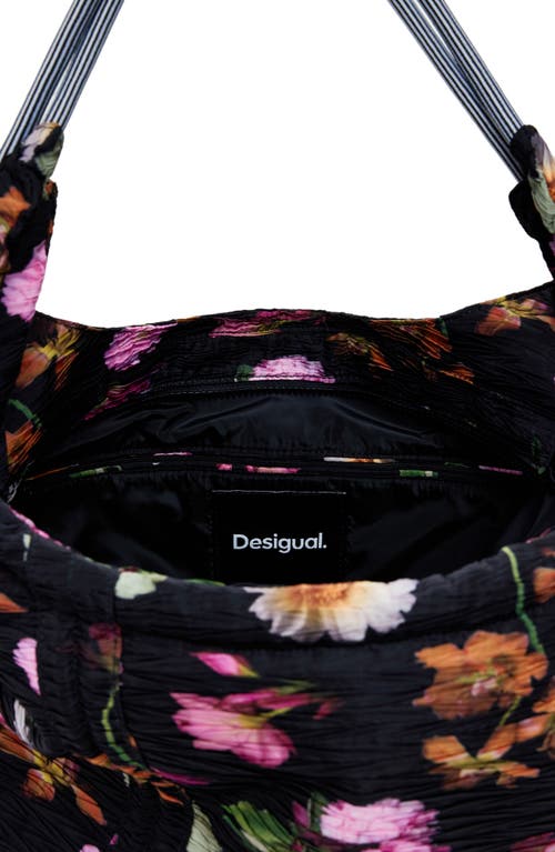 Desigual Ruched Floral Shoulder Bag